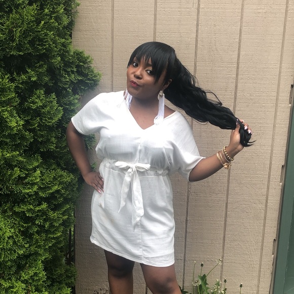 White T-shirt dress - Picture 2 of 4